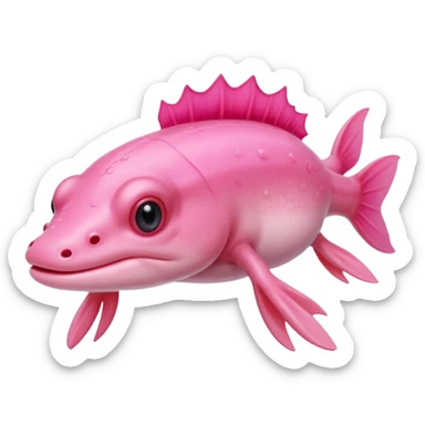 A high-resolution digital illustration of a of an axolotl sticker