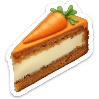 Carrot cake slice sticker