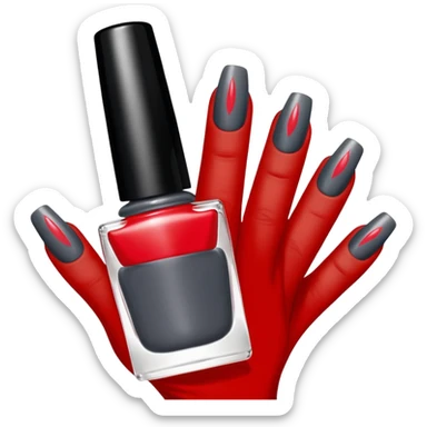 Christian Louboutin dark grey nail polish  sticker
