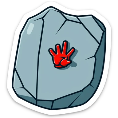 Spider-Man's hand making the rock symbol, cartoon sticker sticker