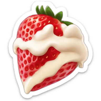 Fresas con crema sticker