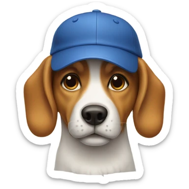 a dog with a swedish cap on sticker