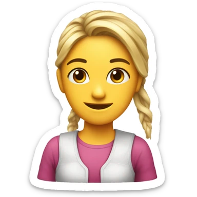 skill issue emote with just letters and girlie with no background sticker