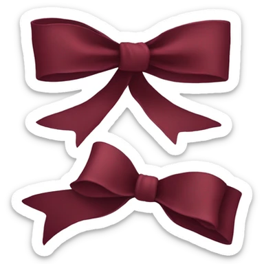 Wine red bow  sticker
