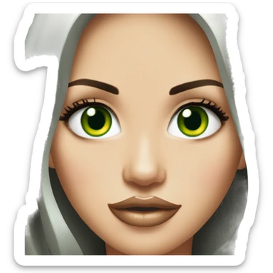 megan fox with green eyes sticker