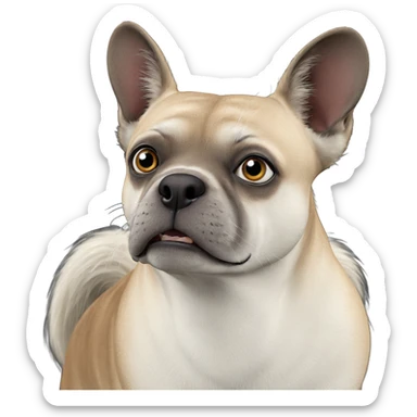 realistic animal portrait on black sticker