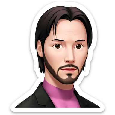 Keanu Reeves Neo Matrix pink sticker