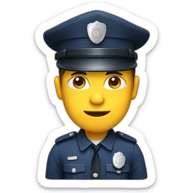 Policeman With a hat sticker