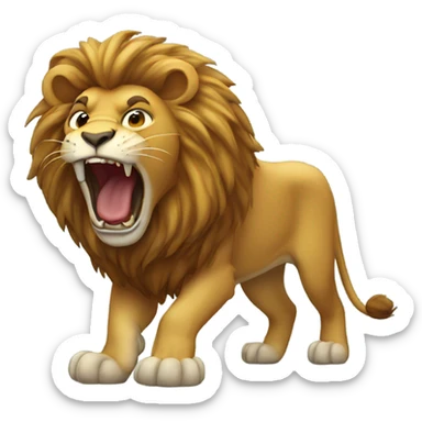 Lion roaring  sticker