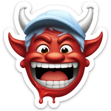 Car wash devil happy sticker