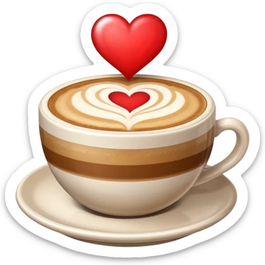 Cappuccino in big cup without a smily on it sticker