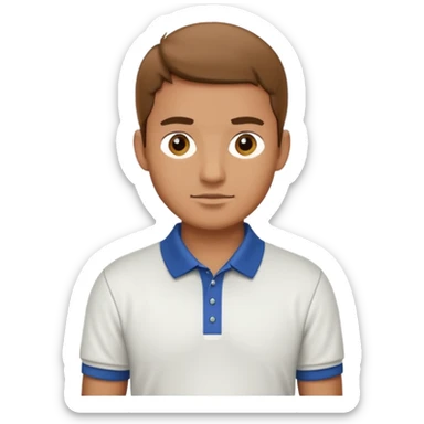 male golfer upper body sticker