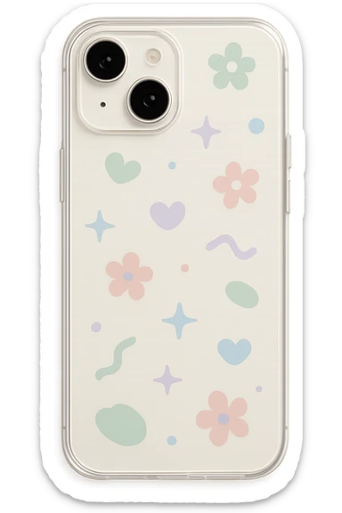 aesthetic pastel phone case sticker