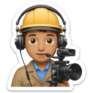 filming camera man  sticker
