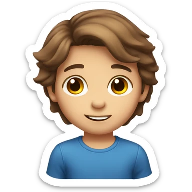 Boy brown hair, 5 years old sticker