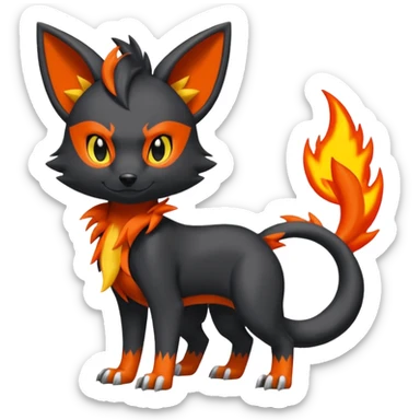 
Houndour-Torracat-Zorua-
Salandit-Fennekin-Fakémon-Digimon-fusion (full body) sticker
