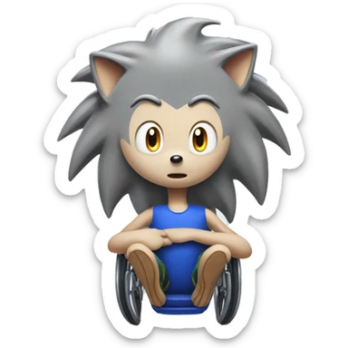 Disabled Sonic the Hedgehog sticker