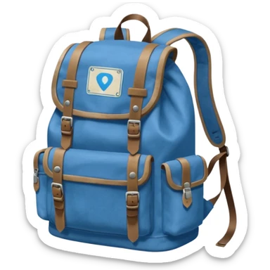 Blue backpack, Lost & Found Object. sticker