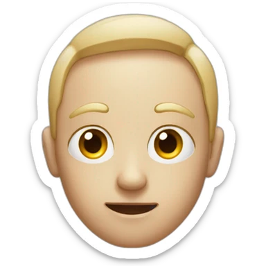 emoji with one normal eye and one half open eye sticker