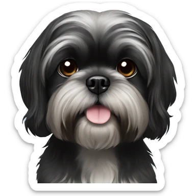 black shihtzu sticker