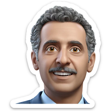 realistic portrait of a man sticker