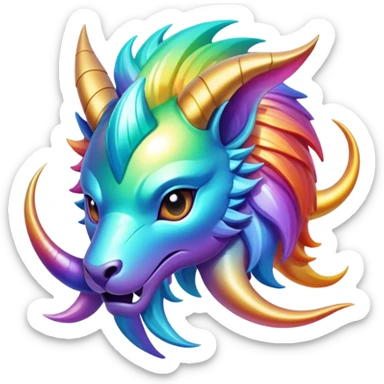 Epic legendary complex detailed iridescent gradients aesthetic-scenery-Fakémon-creature sticker
