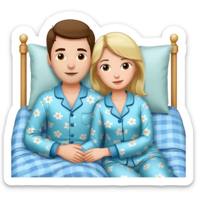 Mann und frau beim sex auf bett sticker