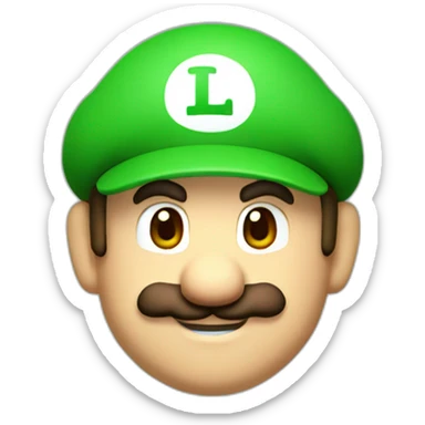 Luigi from Mario video game sticker