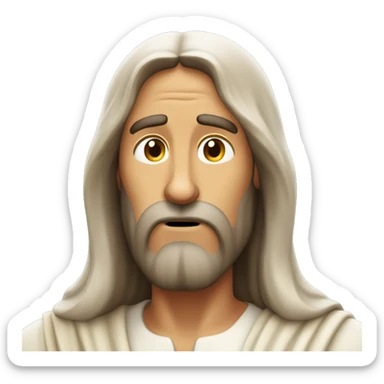 Jesus with his hand on head in disbelief sticker