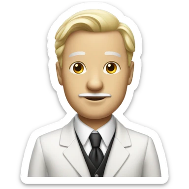 A white gentleman in formal attire  sticker