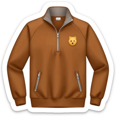 Half zip brown quarter zip sticker