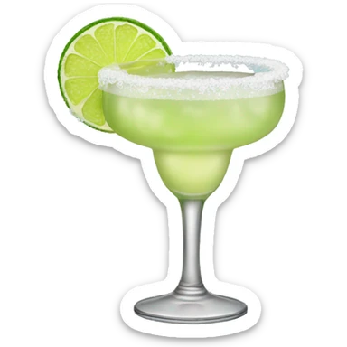 Margarita with salt rim sticker