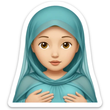 Une femme voilée enceinte sticker