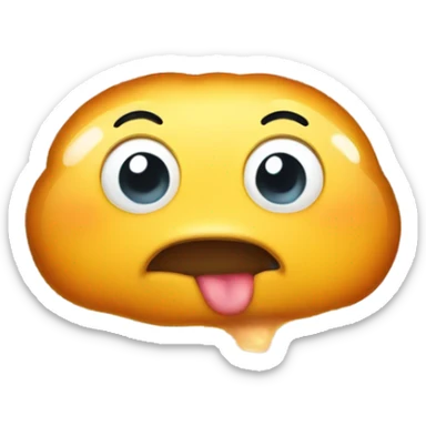 Emoji drooling honey sticker