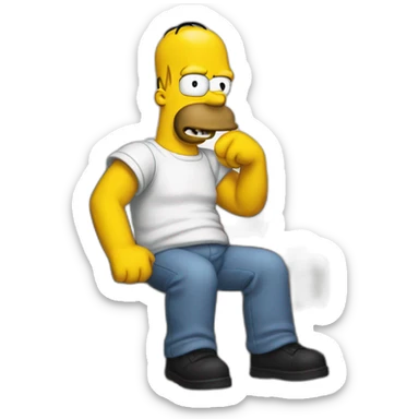 Homer s'impose sticker