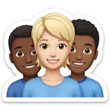 Femboy with 2 black dude sticker
