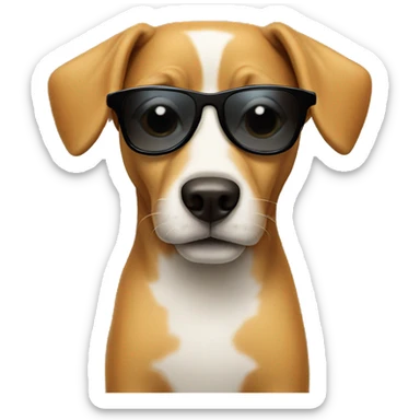 Dog with sunglasses  sticker