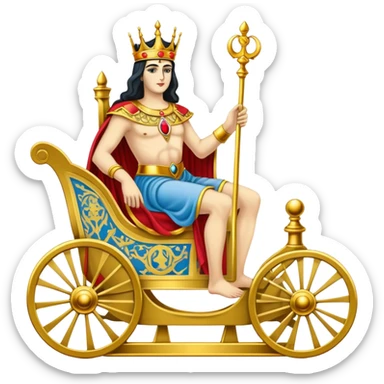 The chariot on a Tarot Card sticker