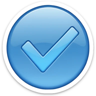 Checkmark blue sticker