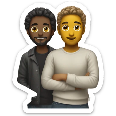 artist with palette boy sticker