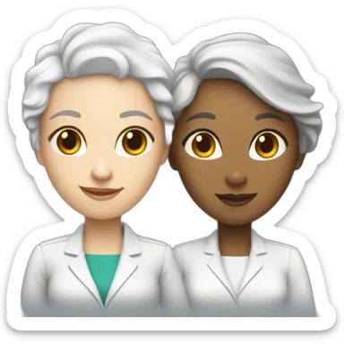 two white business women with different hair colors shaking hands sticker