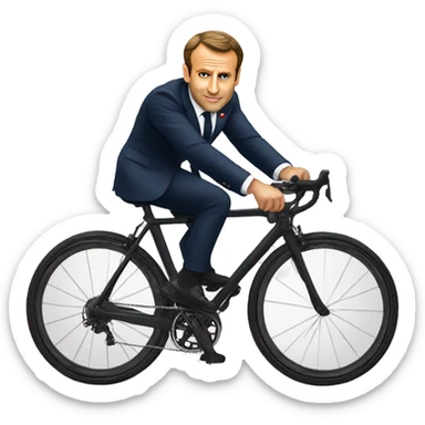 Macron en velo sticker