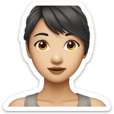 attractive asian girl sticker