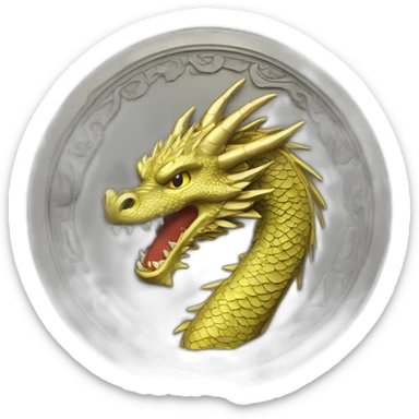 Dragon coin sticker