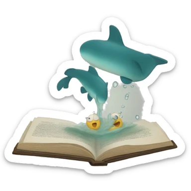 Un livre qui nage sticker