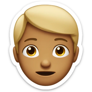 Emotional tears in eyes and not smiling sticker