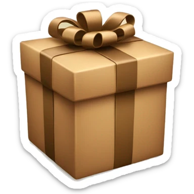 Light brown present sticker