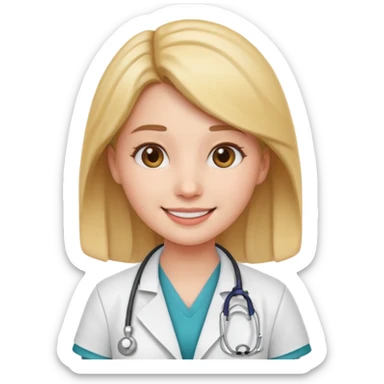 young female doctor emoji sticker
