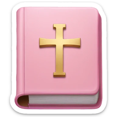 Light pink bible with gold  sticker