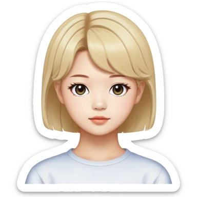 Jeongyeon from K-pop group Twice with short hair sticker